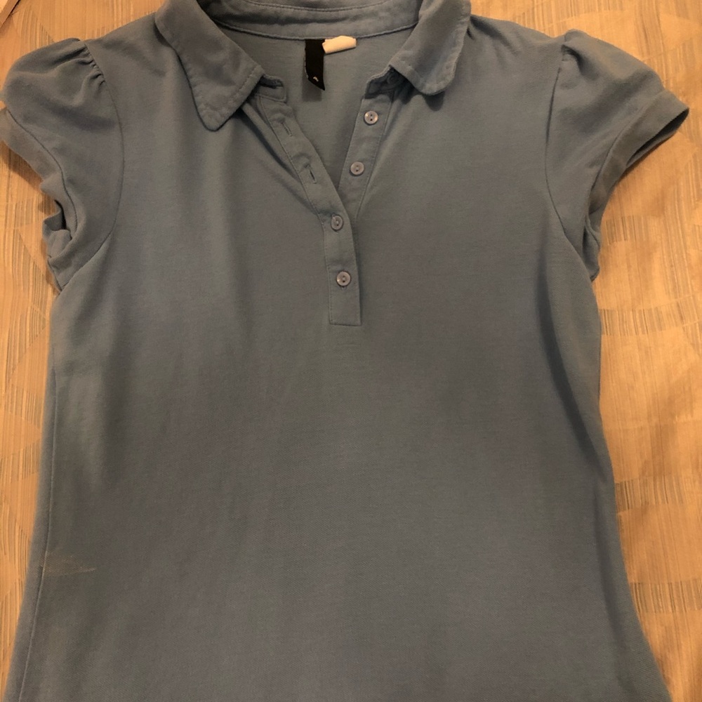 Light periwinkle blue (not clear in photo) polo